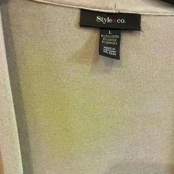 Style & Co. Latte colored open cardigan. Size Large. Worn once. - Picture 2 of 4
